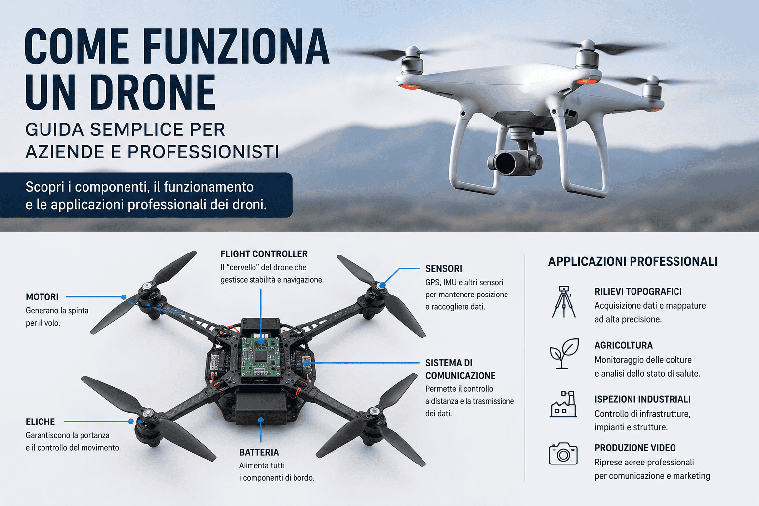 come funziona un drone